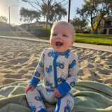 Little Blue Tractor Onesie