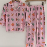 By The Seashore Ruffle Pajama Set